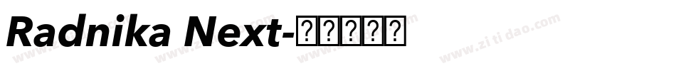Radnika Next字体转换